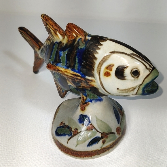 Ken Edwards 8in Vintage Large  Long Leaping Fish Sculpture - Picture 2 of 15